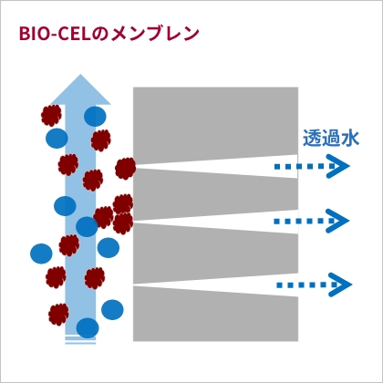 堆積物に強い／MBR 水処理　BIO-CEL